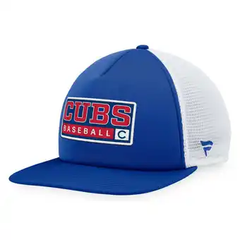 Walmart Men's Majestic Royal/White Chicago Cubs Foam Trucker Snapback Hat offer