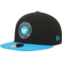 Walmart Men's New Era Black/Blue Charlotte FC Two-Tone 9FIFTY Snapback Hat offer