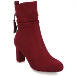 Walmart Journee Womens Zuri Inside Zip Block Heel Booties offer