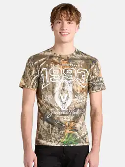 Walmart Jurassic Park Realtree Men's and Big Men's Graphic Tee, Sizes S-3XL offer