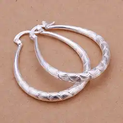 Walmart Rygai 925 Sterling Silver U Shape Hoop Dangle Earrings for Women offer