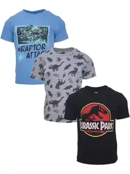 Walmart Jurassic Park Little Boys 3 Pack T-Shirts Toddler to Big Kid offer