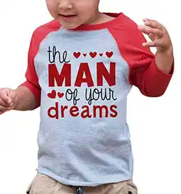 Walmart 7 ate 9 Apparel Boy's Valentine's Day Toddler Vintage Baseball Tee Red and Grey offer