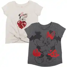 Walmart Disney Minnie Mouse Little Girls 2 Pack T-Shirts Toddler to Big Kid offer