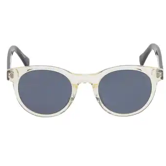 Walmart John Varvatos Mens Yellow Crystal Plastic Round Sunglass V542 Smoke Lens offer