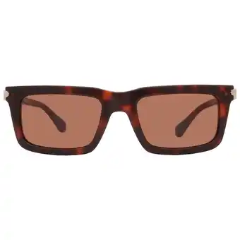 Walmart Salvatore Ferragamo Brown Rectangular Men's Sunglasses SF2015S 242 53 offer