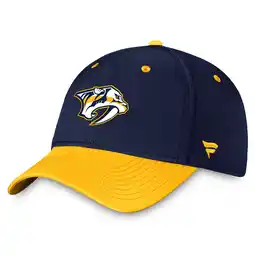 Walmart Men's Fanatics Navy/Gold Nashville Predators Authentic Pro Rink Two-Tone Flex Hat offer