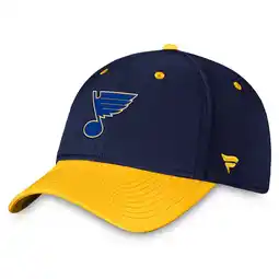 Walmart Men's Fanatics Navy/Gold St. Louis Blues Authentic Pro Rink Two-Tone Flex Hat offer