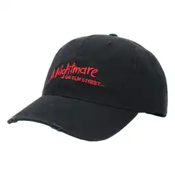 Walmart A Nightmare On Elm Street Logo Men's Black Distressed Dad Hat offer