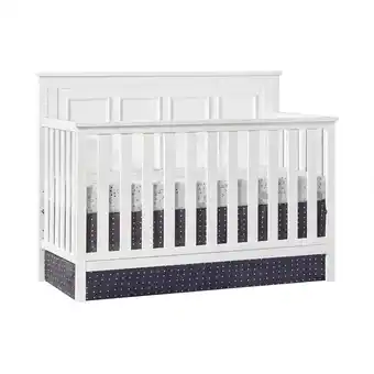 Walmart Oxford Baby Farmington 4-in-1 Convertible Crib, Rustic White, Wooden Crib offer