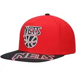 Walmart Men's Mitchell & Ness x Lids Red/Black New Jersey Nets Hardwood Classics Reload 3.0 Snapback Hat offer