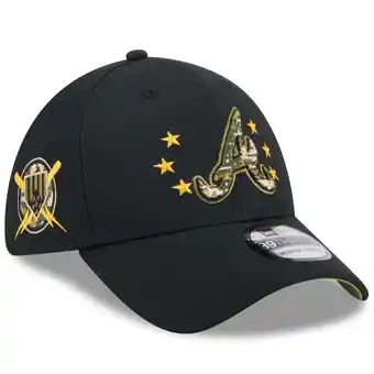 Walmart Men's New Era Black Atlanta Braves 2024 Armed Forces Day 39THIRTY Flex Hat offer