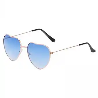 Walmart hengtong 2xLove Heart Shaped Sunglasses Women UVA Uvb Shades Eyewear UV400 blue offer