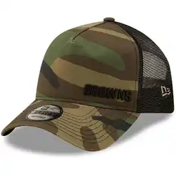 Walmart Men's New Era Camo/Black Cleveland Browns Flawless Utility A-Frame Trucker 9FORTY Snapback Hat offer