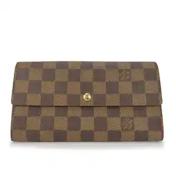 Walmart Pre-Owned Louis Vuitton Long Wallet Pochette Portemonnay Credit N61725 Damier Ebene... (Fair) offer