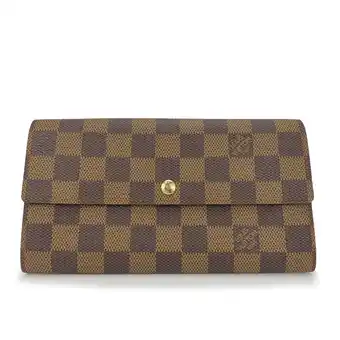 Walmart Pre-Owned Louis Vuitton Long Wallet Pochette Portemonnay Credit N61725 Damier Ebene... (Fair) offer