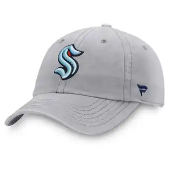 Walmart Men's Fanatics Gray Seattle Kraken Primary Logo Adjustable Hat offer