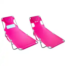 Walmart Ostrich Comfort Lounger Chair & Chaise Sunbathing Beach Chair, Pink offer