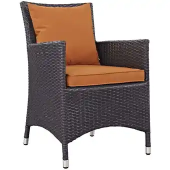 Walmart Pemberly Row Patio Dining Arm Chair in Espresso and Orange offer