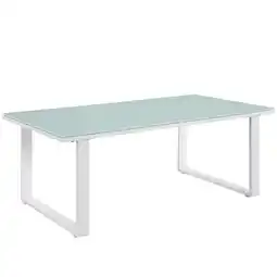 Walmart White Fortuna Outdoor Patio Coffee Table offer