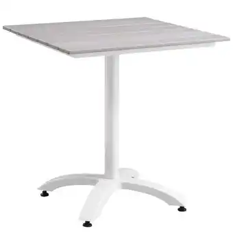 Walmart Pemberly Row Outdoor Dining Table in White and Light Gray offer