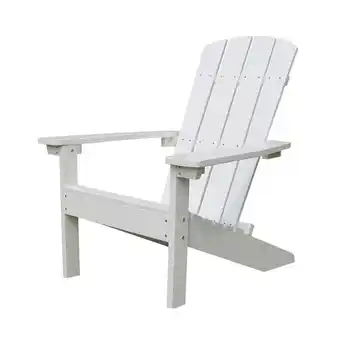 Walmart 36.61 in. Lakeside Faux Wood Adirondack Chair, White offer