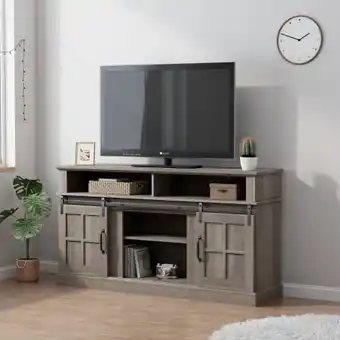 Walmart 58 Inch TV Stand with Storage Cabinet and Adjustable Shelves for Living Room Bedroom offer