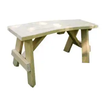 Walmart Creekvine Designs FB48CCVD 48 in. Treated Pine Curved Bench offer