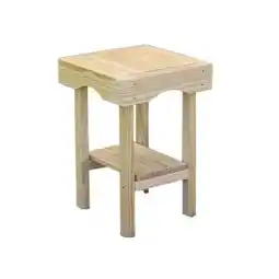 Walmart 14 x 14 in. Treated Pine Square End Table offer