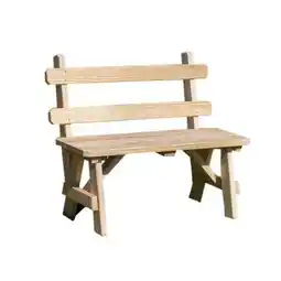 Walmart 30 in. Treated Pine Traditional Garden Bench with Back offer