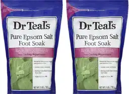 Walmart Dr Teals Theraupetic Peppermint Foot Soak(Pack of 2) offer