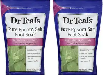 Walmart Dr Teals Theraupetic Peppermint Foot Soak(Pack of 2) offer