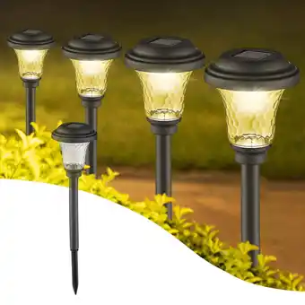 Walmart Ikohbadg Solar Street Dusk to Dawn Landscape & Walkway Lights, Black offer