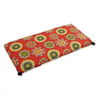 Walmart 54 x 19 in. Patterned Outdoor Spun Polyester Bench Cushion, Farrington Terrace Grenadine offer