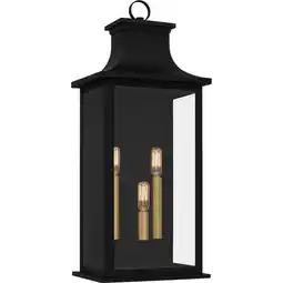 Walmart Quoizel Aby8409 Abernathy 3 Light 23 Tall Outdoor Wall Sconce - Black offer