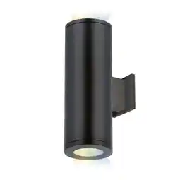 Walmart Wac Lighting Ds-Ws05-Ns Tube Architectural 1 Light 7 Tall Led Outdoor Wall Sconce - Black offer