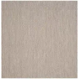 Walmart SAFAVIEH Courtyard Finnian Solid Dotted Indoor/Outdoor Area Rug, 5'3 x 5'3 Square, Beige/Brown offer