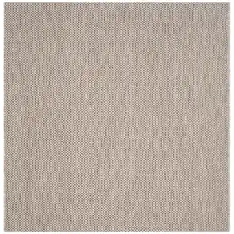 Walmart SAFAVIEH Courtyard Finnian Solid Dotted Indoor/Outdoor Area Rug, 5'3 x 5'3 Square, Beige/Brown offer