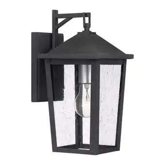 Walmart Quoizel Stoneleigh 1-Light Mottled Black Outdoor Wall Lantern offer