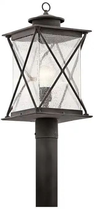 Walmart Kichler Lighting - One Light Outdoor Post Mount - Outdoor Post Lantern - Rustic offer