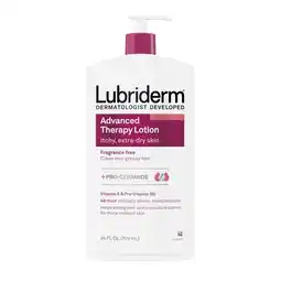 Walmart Lubriderm Advanced Therapy Fragrance Free Lotion, Vitamin E, 24 fl. oz offer