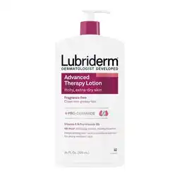 Walmart Lubriderm Advanced Therapy Fragrance Free Lotion, Vitamin E, 24 fl. oz offer