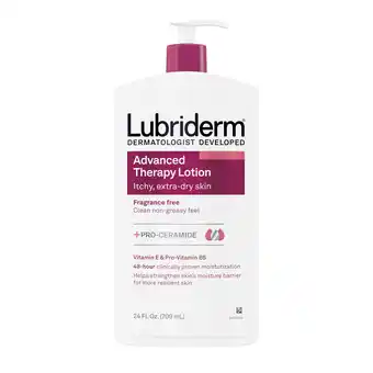 Walmart Lubriderm Advanced Therapy Fragrance Free Lotion, Vitamin E, 24 fl. oz offer