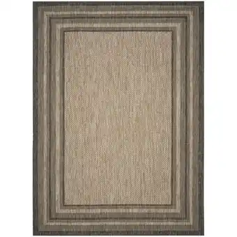 Walmart SAFAVIEH Outdoor CY8475-37312 Courtyard Natural / Black Rug offer