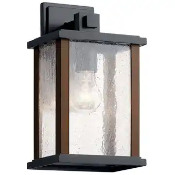 Walmart Kichler Marimount 12.75 1 Light Black Outdoor Wall Sconce with Clear Glass offer