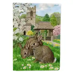 Walmart Carolines Treasures ASA2023CHF Leveret Bunny Rabbit Flag Canvas House Size Large multicolor offer