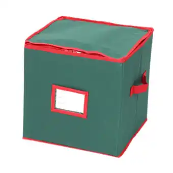 Walmart yotijay Christmas Ornament Keeper Christmas Ornament Storage Box Holiday Large Tearproof green offer