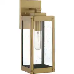 Walmart Quoizel Westover 5 Outdoor Wall Lantern in Antique Brass offer