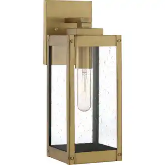 Walmart Quoizel Westover 5 Outdoor Wall Lantern in Antique Brass offer