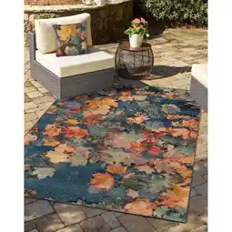 Walmart Liora Manne Marina Multi Color Indoor Outdoor Area Rug 75% Polypropylene offer